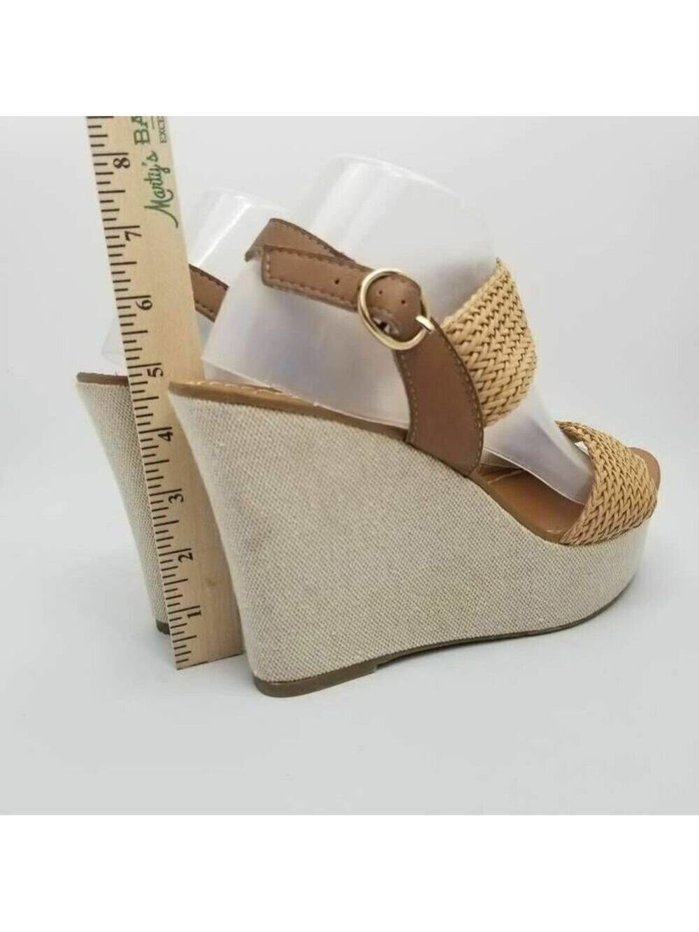 Steve Madden Engel Womens Woven Slingback Platform Wedge Heel Sandal Size 9.5 M - Picture 5 of 12